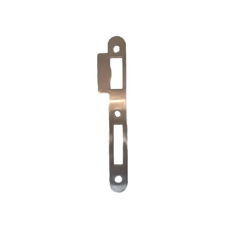 Gâche double empennage pour serrure EXS aspect inox