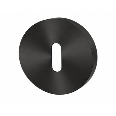 Paire de rosaces clé L D:53 mm série Project, finition epoxy noir mat