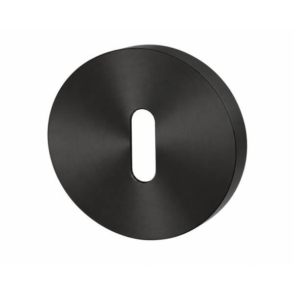 Paire de rosaces clé L  D:53 mm série Project, finition epoxy noir mat