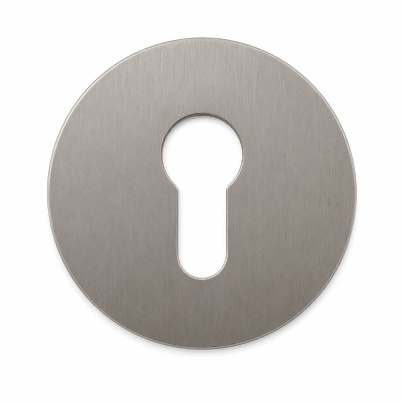 Rosace clé I D64x1,5mm adhésive inox brossé 304L
