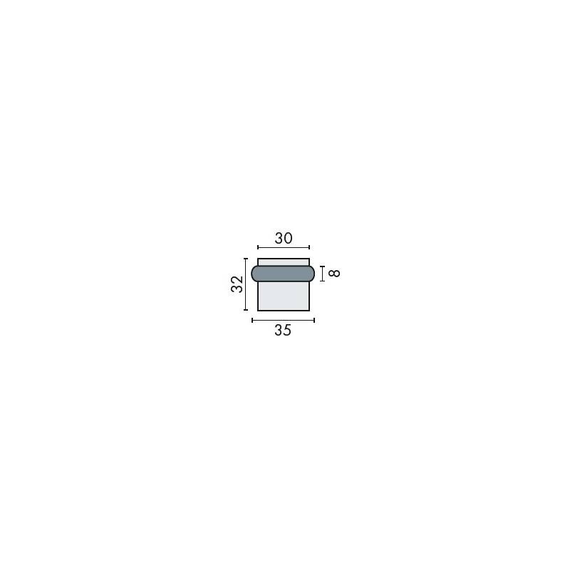 Butoir de sol cylindrique, inox brossé 304 plein