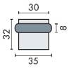 Butoir de sol cylindrique, inox brossé 304 plein