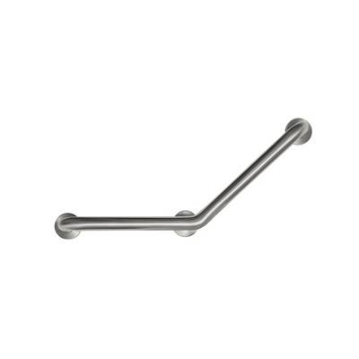 Barre d'appui coudée à 135° droite, inox brossé 304
