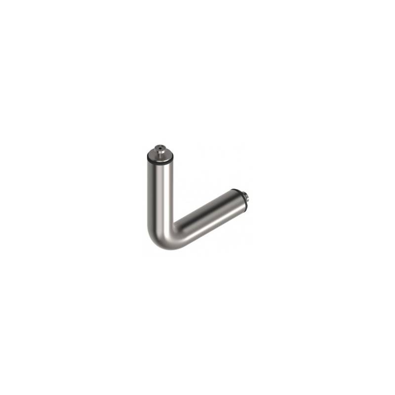 Tube coudé à 90°, inox brossé 316