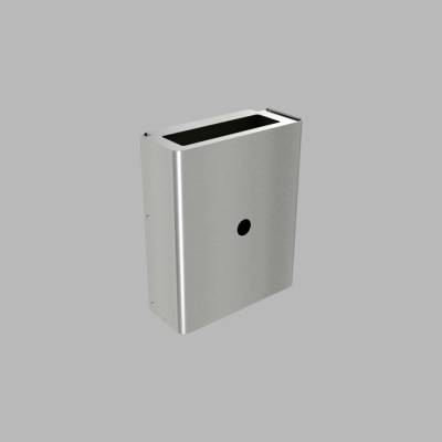 Poubelle murale basculante taille S 10 litres,avec couvercle inox brossé 316