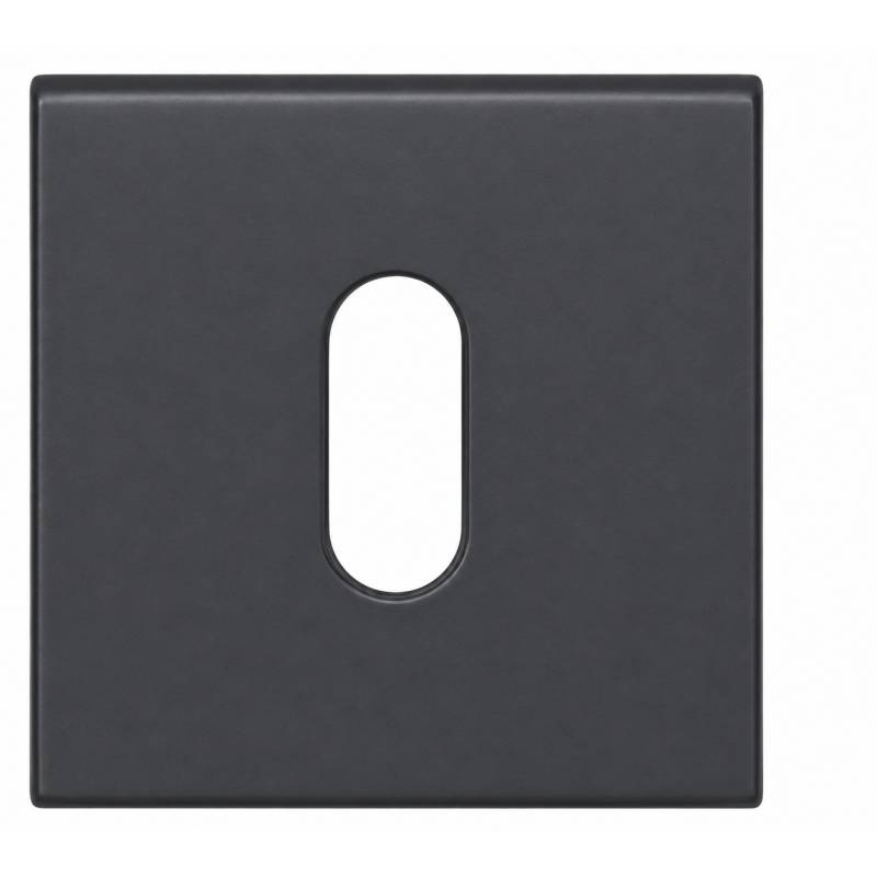 Paire de rosaces carrées clé L (CC6), graphite mat