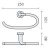 Porte-serviette anneau, chromé, BASIC
