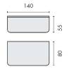 Tablette 140 mm, inox, OVER
