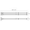 Porte-serviette double orientable et extensible, chromé, PLUS