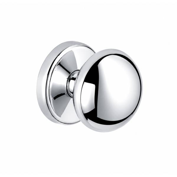 Bouton fixe ROBOT 45, Ø 55 mm sur rosace ronde, chromé