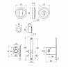 Cuvette encastrée OPEN Ø 57 mm avec serrure, noir