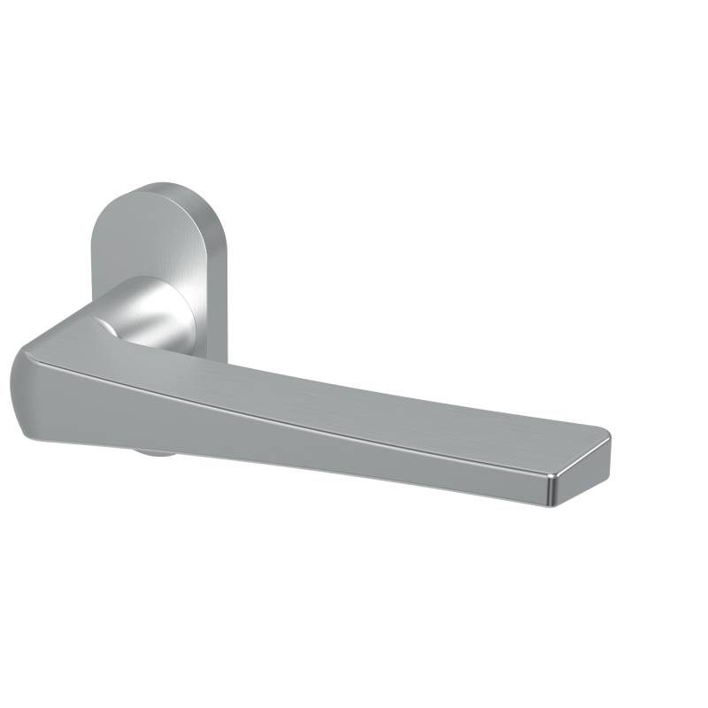 Paire de béq. sur rosaces ovales, modèle  Project 10. Inox brossé 304