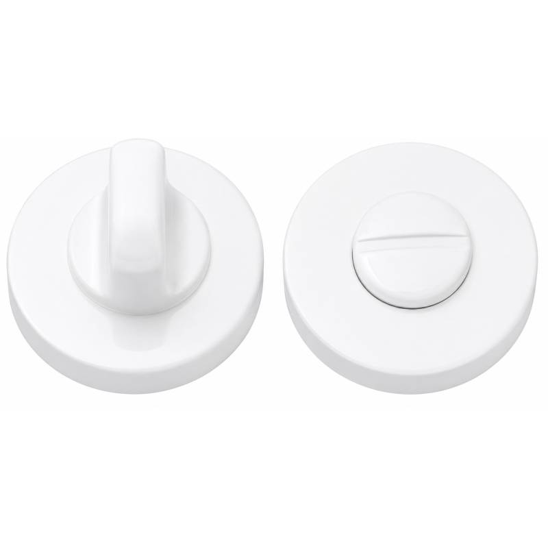Paire de rosaces rondes conda sans voyant (BC),blanc mat