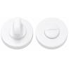 Paire de rosaces rondes conda sans voyant (BC),blanc mat