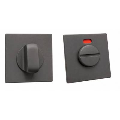 Paire de rosaces carrées conda avec voyant (CC), graphite mat