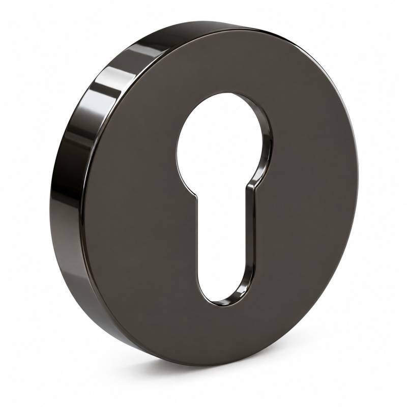 Paire de rosaces rondes clé I (BC), graphite brillant