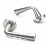 Paire de béquilles TENDER sur rosace ronde, nickel mat