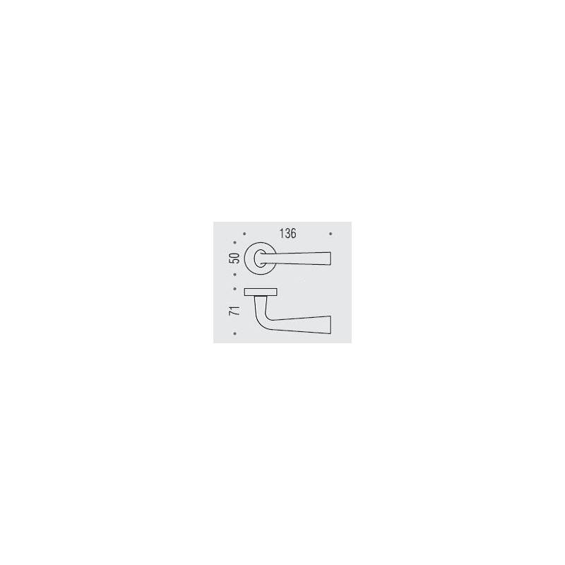 Paire de béquilles TENDER sur rosace ronde, nickel mat