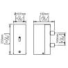Distributeur de savon mural automatique Ø 107x255 mm, 800 ml, inox brossé 316