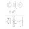 Cuvette encastrée OPEN diam 57 mm avec serrure, blanche