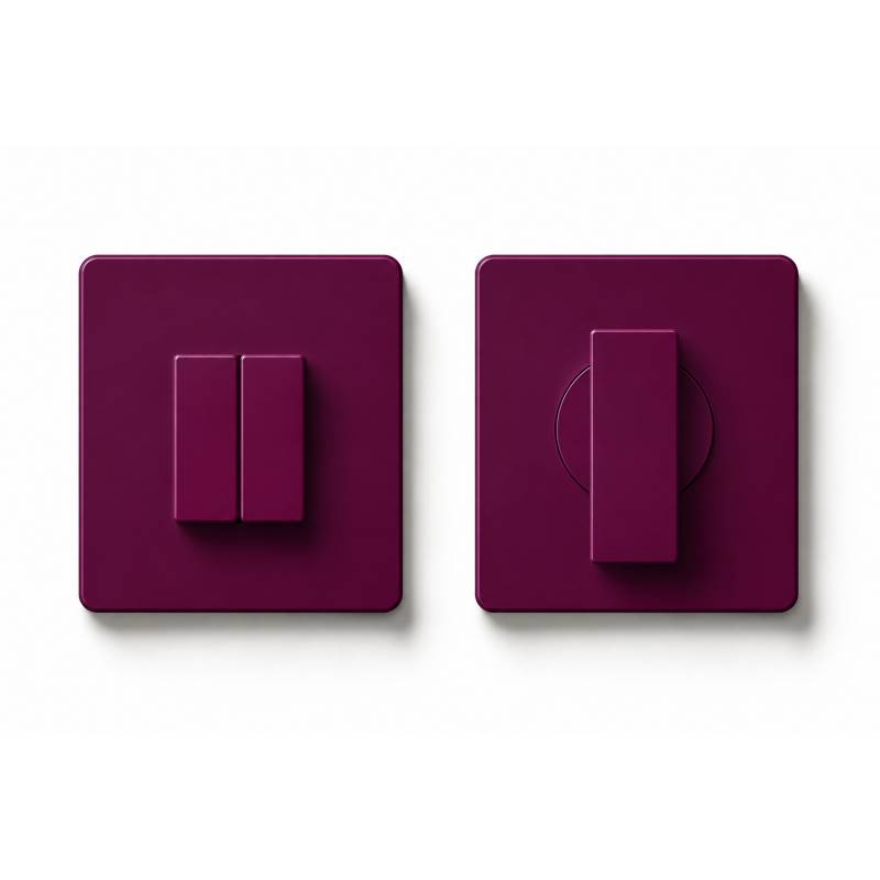 Paire de rosaces carrées conda sans voyant (CR) MOOD DUE Q C10 violet