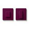 Paire de rosaces carrées conda sans voyant (CR) MOOD DUE Q C10 violet