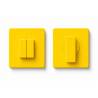 Paire de rosaces carrées conda sans voyant (CR) MOOD DUE Q C09 jaune citron