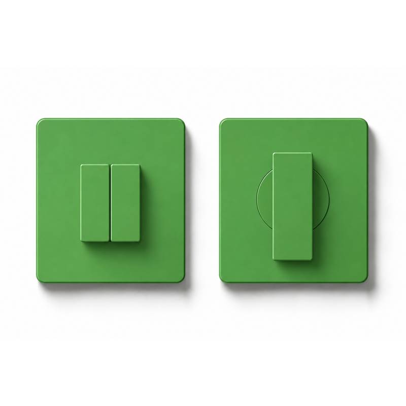 Paire de rosaces carrées conda sans voyant (CR) MOOD DUE Q C11 vert citron