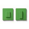 Paire de rosaces carrées conda sans voyant (CR) MOOD DUE Q C11 vert citron