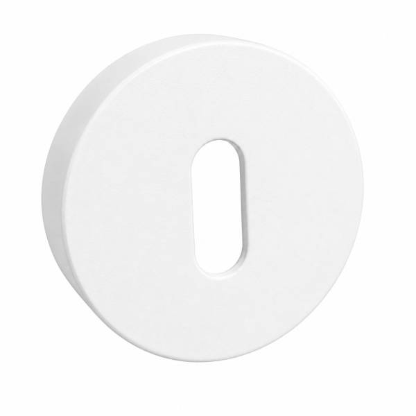 Paire de rosaces rondes MOOD ONE/DUE clé L (BC),C01 blanc